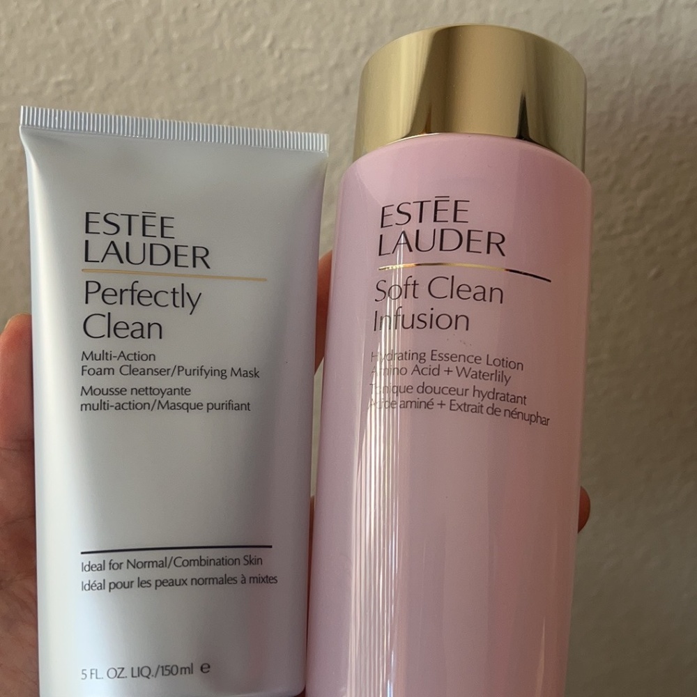 Estée Lauder Soft Clean Infusion Hydrating Essence Lotion 13.5 oz.+ cleanser 5oz